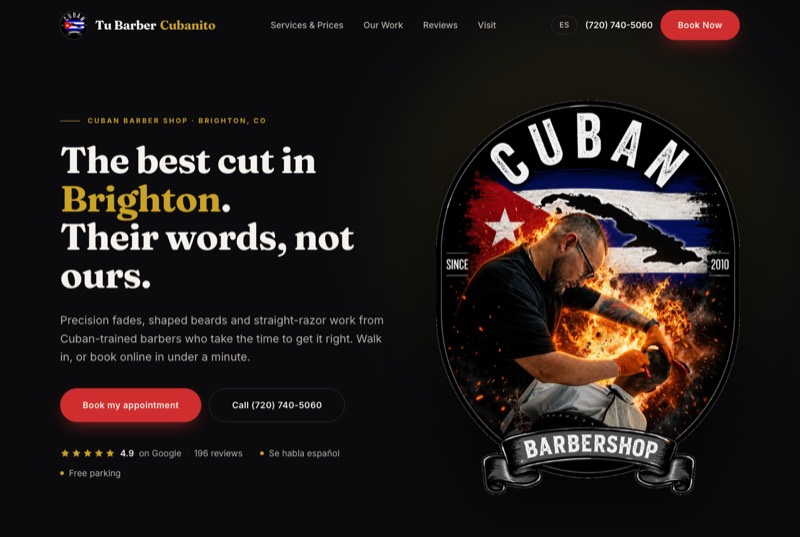Tu Barber Cubanito website