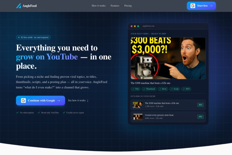 AngleFeed website