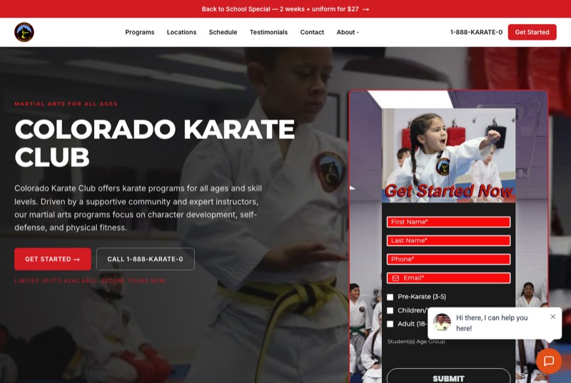 Colorado Karate Club website