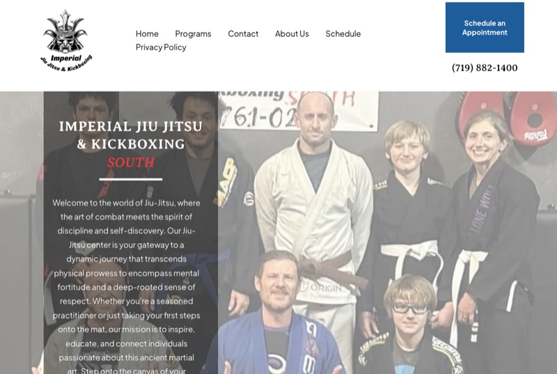 Imperial Jiu Jitsu & Kickboxing website